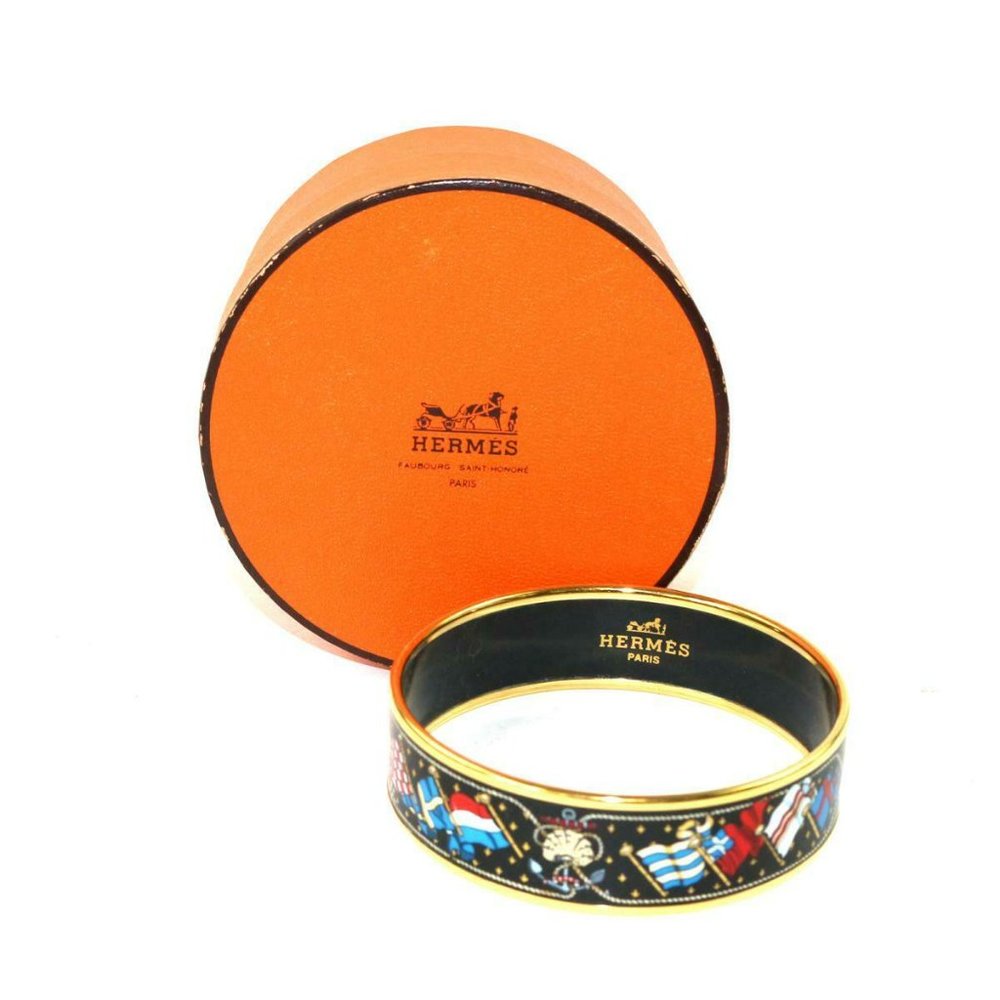 HERMES Enamel Cloisonné Bracelet